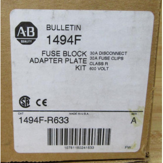 Allen Bradley 1494F-R633 Fuse Block W Plate 40023-415-04