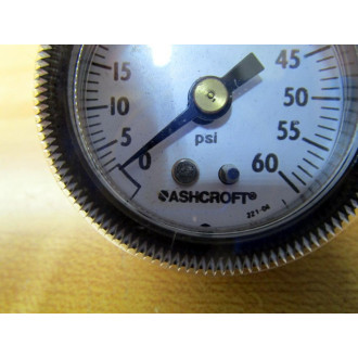 Ashcroft 221-04 Pressure Gauge 15-W-1001-TH-01B-XUC-60 - New No Box Ashcroft 221-04 Pressure Gauge 15-W-1001-TH-01B-XUC-60 - New No Box