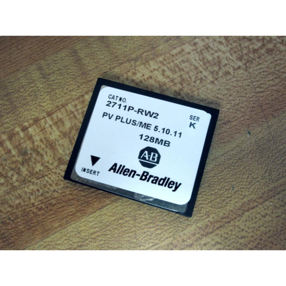 Allen Bradley 2711P-RW2 Compact Flash Card 2711PRW2 Ser K - Used Allen Bradley 2711P-RW2 Compact Flash Card 2711PRW2 Ser K - Used