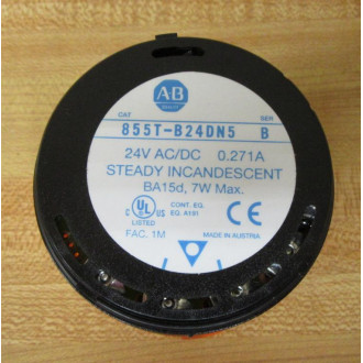 Allen Bradley 855T-B24DN5 Stack Light Amber - New No Box Allen Bradley 855T-B24DN5 Stack Light Amber - New No Box