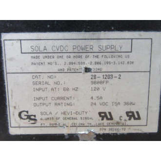 Sola 28-1203-2 CVDC Power Supply 2812032 Transformer Only - Used