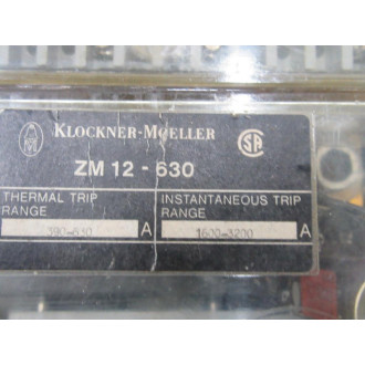 KlocknerMoeller NZM 12-630ZM 12-630 Circuit Breaker NZM12630ZM112630 - Used