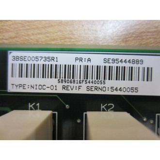 ABB NI0C-01 Circuit Board NIOC-01 3BSE005735R1 Rev.F - Used