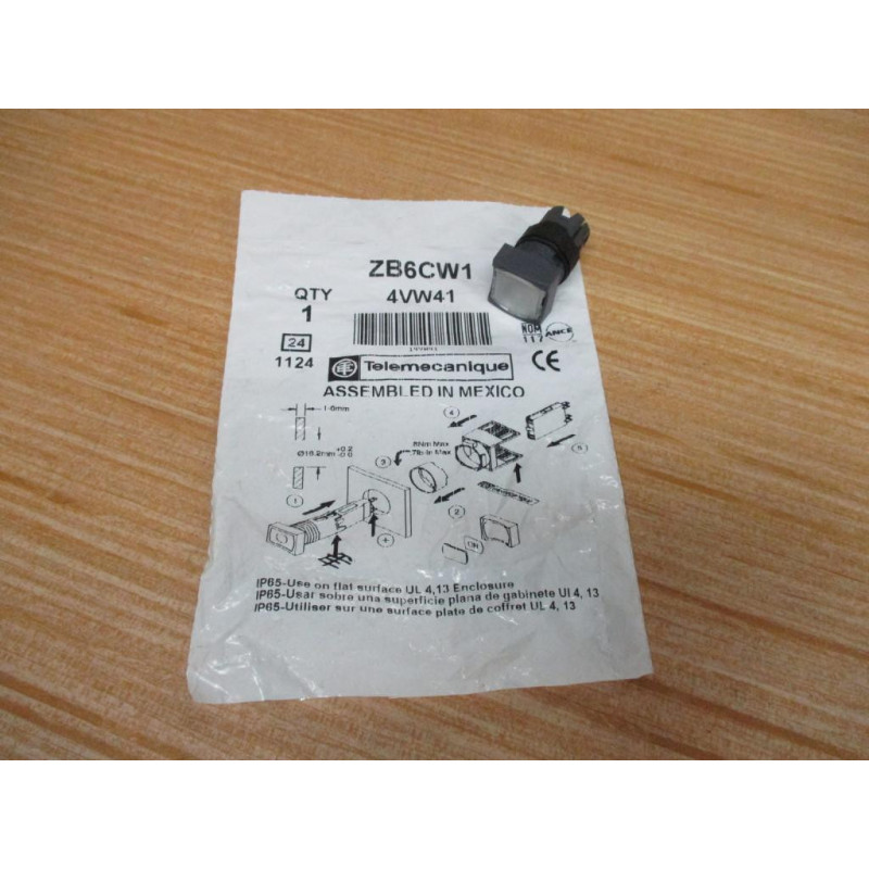 Schneider ZB6CW1 Telemecanique Illum. Push Button Head
