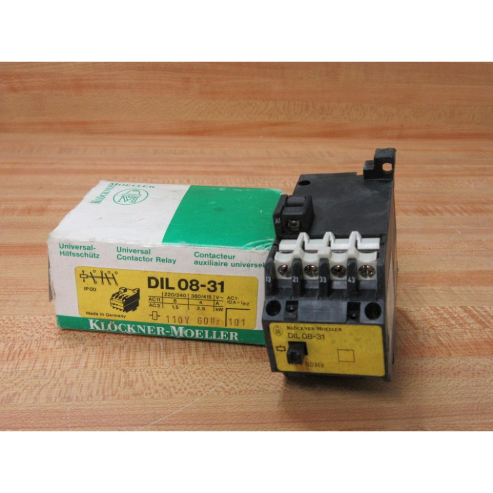 KlocknerMoeller DIL08-31 Contactor DIL08-31-110V60Hz KlocknerMoeller DIL08-31 Contactor DIL08-31-110V60Hz