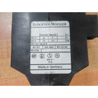KlocknerMoeller DIL08-31 Contactor DIL08-31-110V60Hz