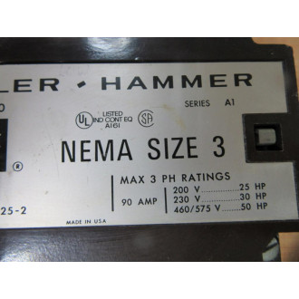Cutler Hammer A10EN0 Starter A1OENO Series A1 - Used