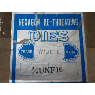 Widell 34 UNF 16 Hexagon Re-Threading Die 34UNF16 (Pack of 5)