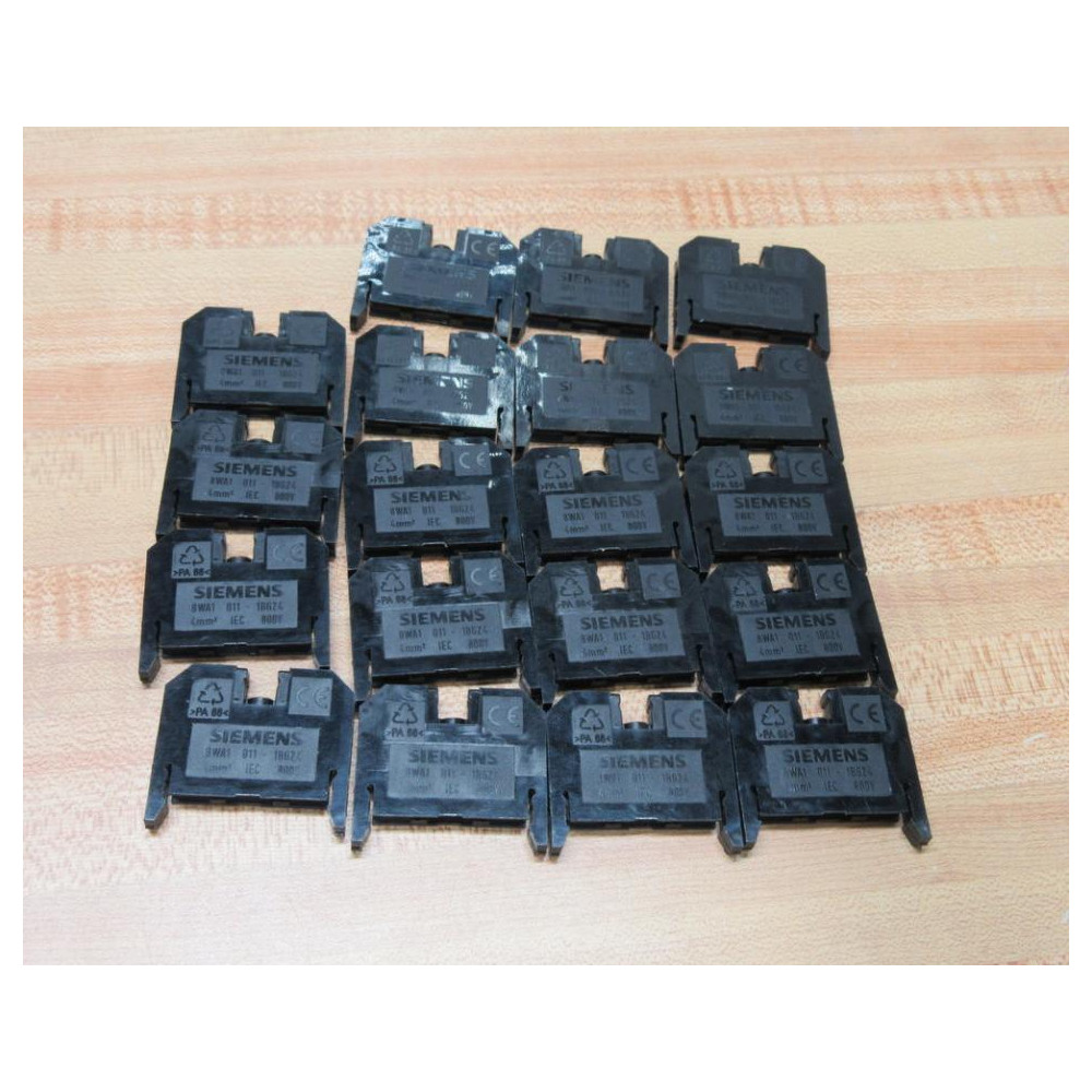 Siemens 8WA1-011-1BG24 Terminal Block 8WA10111BG24 (Pack of 19) - New No Box Siemens 8WA1-011-1BG24 Terminal Block 8WA10111BG24 (Pack of 19) - New No Box