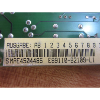 Siemens E89110-B2109-L1 Circuit Board E89110B2109L1 - Used
