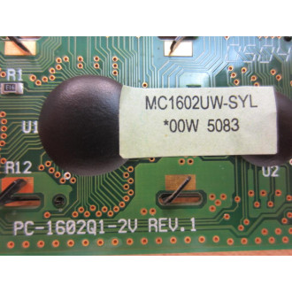 Wayton MC1602UW-SYL LCD Module Display Board MC1602UWSYL PC-1602Q1-2V - Used