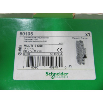 Schneider 60105 Square D Breaker 4A MG60105 Merlin Gerin Schneider 60105 Square D Breaker 4A MG60105 Merlin Gerin