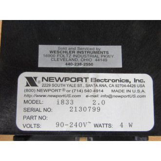 Newport i833 Temperature Controller 2.0 Newport i833 Temperature Controller 2.0