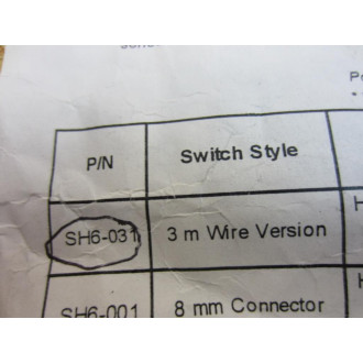 Numatics SH6-031 Hall Effect Switch SH6031