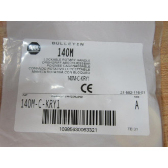 Allen Bradley 140M-C-KRY1 Lockable Rotary Handle 140MCKRY1 (Pack of 2)
