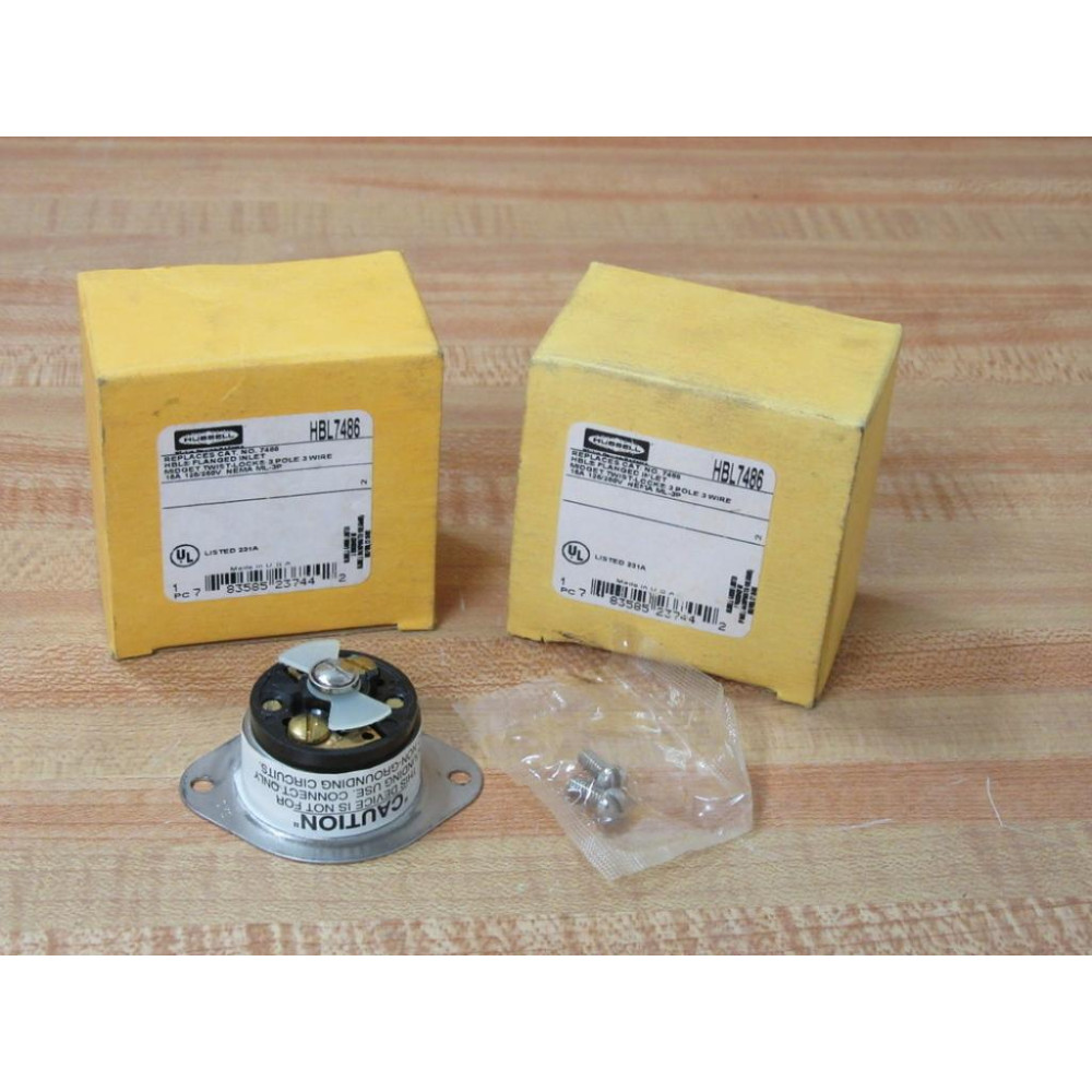 Hubbell HBL7486 Flanged Inlet Midget Twist-Lock 7486 (Pack of 2) Hubbell HBL7486 Flanged Inlet Midget Twist-Lock 7486 (Pack of 2)