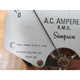 Simpson 02580 Meter AC Amperes Range 0-5 Amps wo Housing - New No Box Simpson 02580 Meter AC Amperes Range 0-5 Amps wo Housing - New No Box