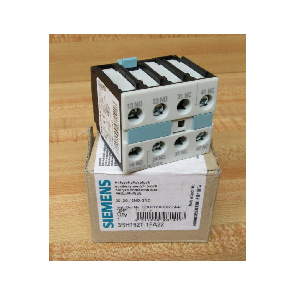 Siemens 3RH1921-1FA22 Switch Block 3RH19211FA22 Siemens 3RH1921-1FA22 Switch Block 3RH19211FA22