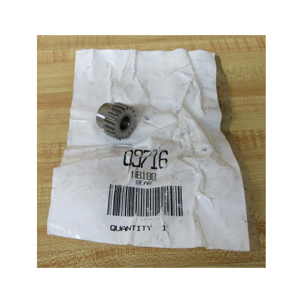 Boston Gear NB18B Spur Gear 09716 Boston Gear NB18B Spur Gear 09716