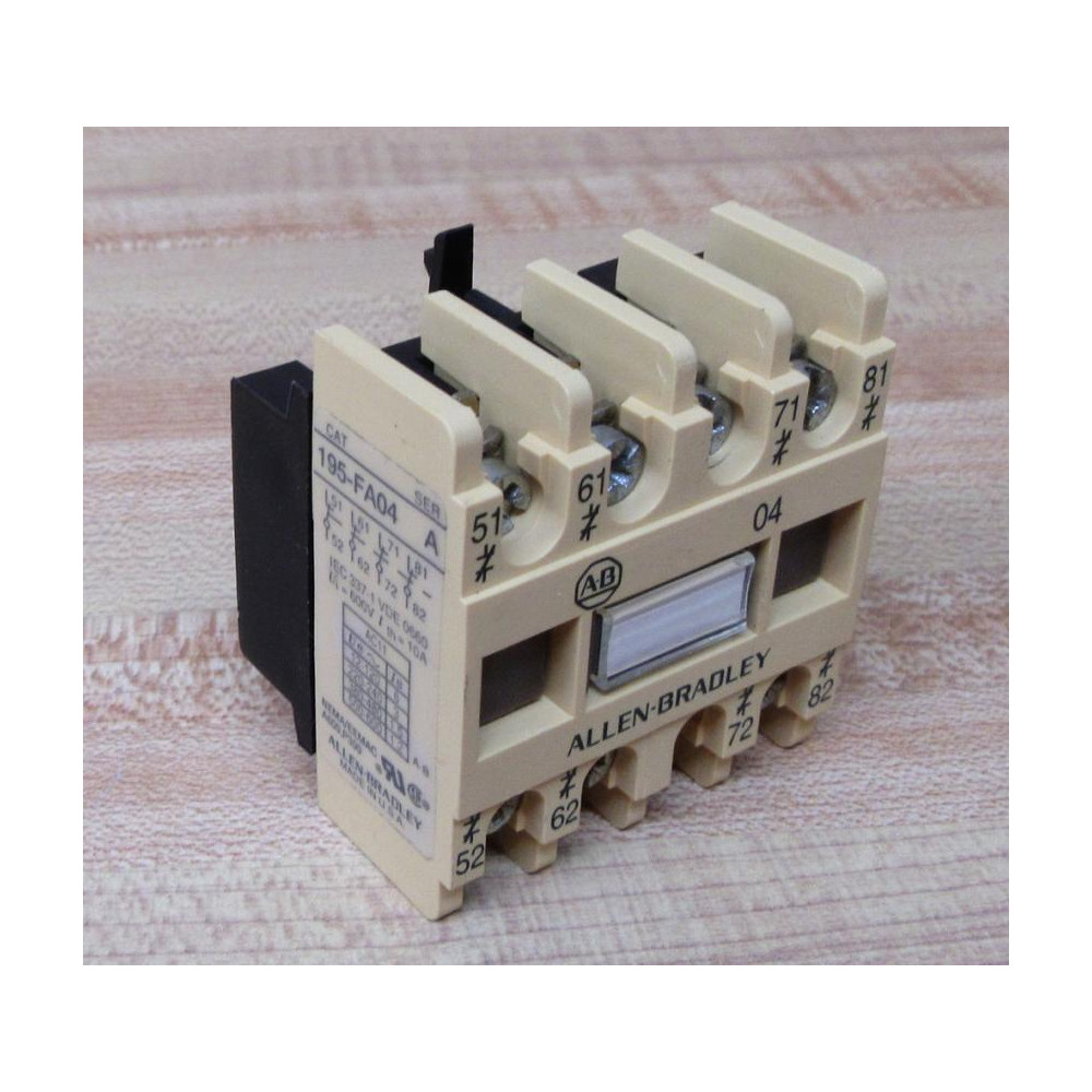 Allen Bradley 195-FA04 Contact Block 195-FAO4 - New No Box