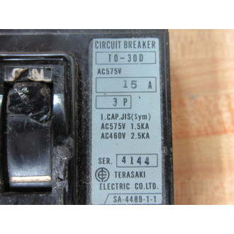 Terasaki TO-30D-15 15A Circuit Breaker T0-30D-15 - Used