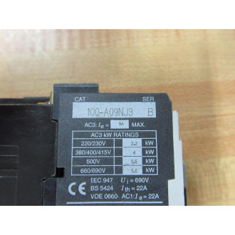 Allen Bradley 100-A09NJ3 Non-Reversing Contactor 100A09NJ3 - New No Box