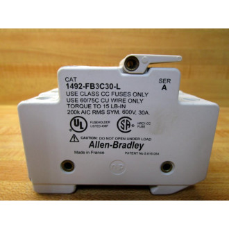 Allen Bradley 1492-FB3C30-L Fuse Holder 1492FB3C30L (3) Pole - Used Allen Bradley 1492-FB3C30-L Fuse Holder 1492FB3C30L (3) Pole - Used