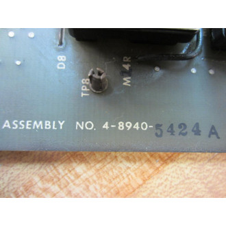 Warner & Swasey 3-8940-348 Circuit Board 4-8940-5424 - Used
