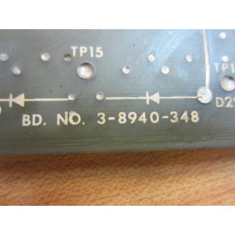 Warner & Swasey 3-8940-348 Circuit Board 4-8940-5424 - Used
