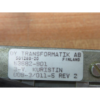 OY Transformatik AB 63682-901 50128820 Transformer 009-3011-5 - Used