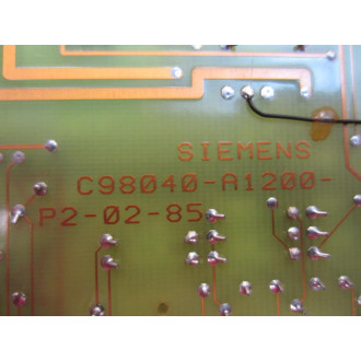 Siemens C98043-A1200-L12 Circuit Board C98040-A1200-P2-02-85 - Used