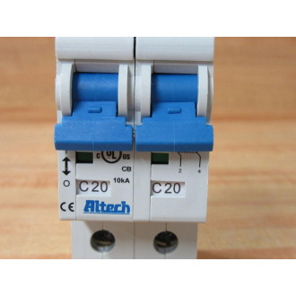 Altech UL 489 Branch Circuit Breaker UL489 2 Poles 20A - New No Box
