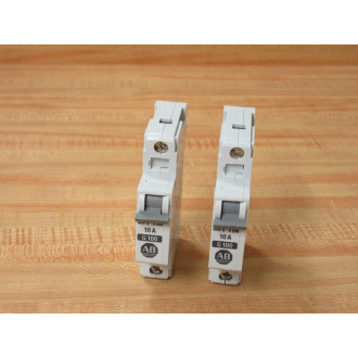 Allen Bradley 1492-CB1G100 Circuit Breaker 1492CB1G100 10A Series B (Pack of 2) - New No Box