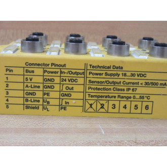 Turck PDP-IOM 881 Bus Stop Network Station PDPIOM881 - Used