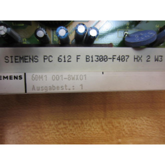 Siemens 6DM1001-8WX01 Board RTN-N0040-C3-A - Used