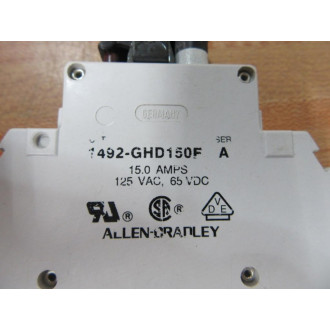 Allen Bradley 1492-GHD150F 15A Circuit Breaker 1492GHD150F - Used