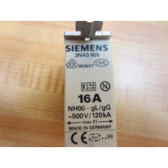 Siemens 3NA3 805 HCR Fuse Element 3NA3805 Chipped - New No Box Siemens 3NA3 805 HCR Fuse Element 3NA3805 Chipped - New No Box