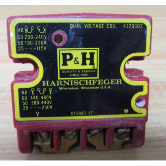 P & H 432Q3D2 Dual Voltage Coil D15982-17 - Used