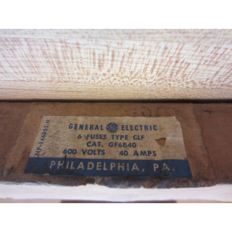 General Electric GF6840 GE Type CLF Fuse (Pack of 6) General Electric GF6840 GE Type CLF Fuse (Pack of 6)