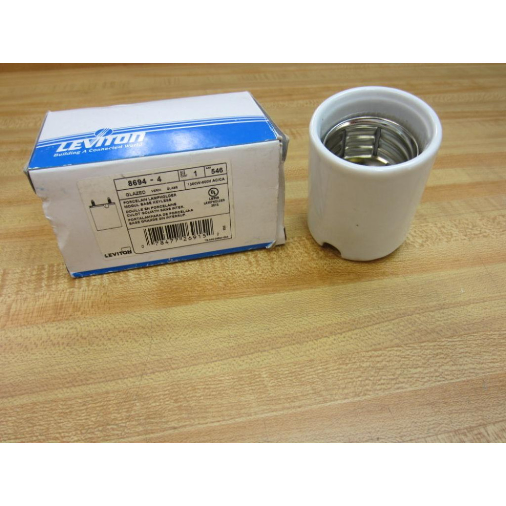 Leviton 8694-4 Porcelain Lampholder Leviton 8694-4 Porcelain Lampholder