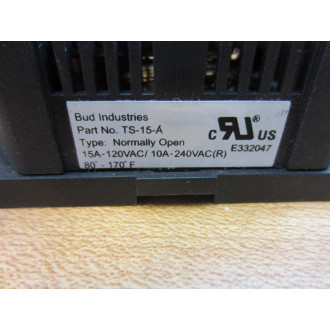 Bud Industries TS-15-A Temp-Stat Switch TS15A Bud Industries TS-15-A Temp-Stat Switch TS15A