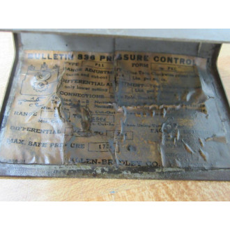 Allen Bradley 836-P11-PKC Pressure Control Switch 836P11PKC - Used