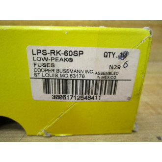 Buss LPS-RK-60SP Bussmann Fuse Cross Ref 4XF78 (Pack of 6) Buss LPS-RK-60SP Bussmann Fuse Cross Ref 4XF78 (Pack of 6)