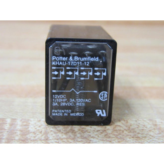 Potter & Brumfield KHAU-17D11-12V DC Relay KHAU-17D11-12VDC 3 Amp (Pack of 3) - Used