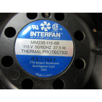 Interfan MM235-115-6B Axial Fan MM2351156B - Used Interfan MM235-115-6B Axial Fan MM2351156B - Used