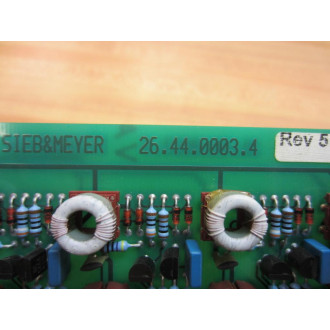 Sieb & Meyer 26.44.0003.4 Servo Amplifier Board 264400034 Rev.5 - Used