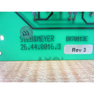 Sieb & Meyer 26.44.0016.3 Board 264400163 B970113E L970113E Rev.3 - Used