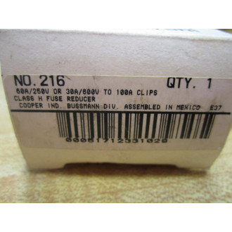 Bussmann 216 Buss Fuse Reducer No 216 (Pack of 4) Bussmann 216 Buss Fuse Reducer No 216 (Pack of 4)