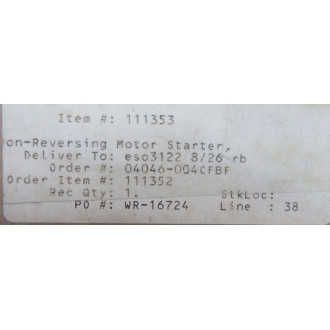 Allen Bradley 509-CJB-1-4G Starter 509CJB14G Allen Bradley 509-CJB-1-4G Starter 509CJB14G