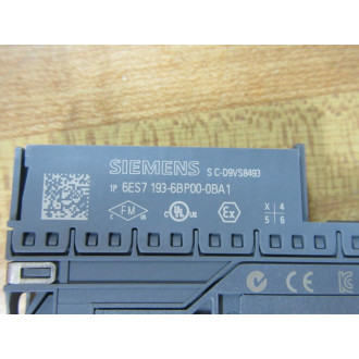 Siemens 6ES7 193-6BP00-0BA1 Base Unit 6ES71936BP000BA1 - New No Box